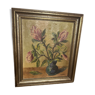 Bouquet of Flower canvas signed Charles Sodeur