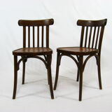 Paire de chaises bistrot gaufrée