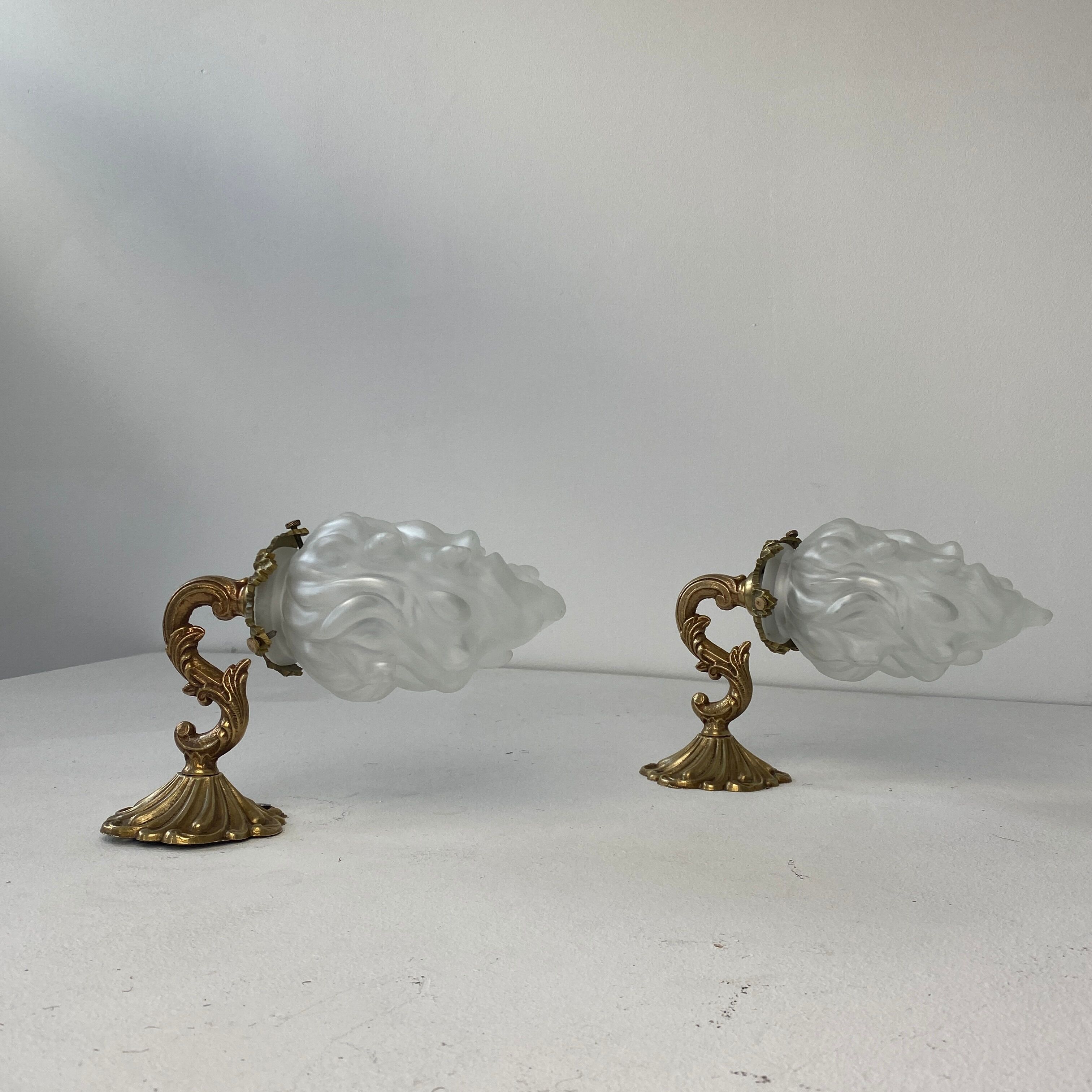 Pair of vintage art-deco sconces