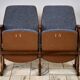 Vintage Blue Folding Cinema Chairs, 1970s Czechoslovakia