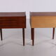 Ensemble de tables de chevet de Danisch de teck avec deux tiroirs