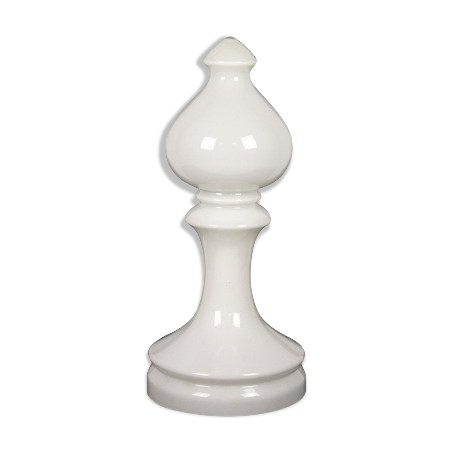 Glass Bishop Chess Table Lamp by Ivan Jakeš for Osvětlovací Sklo Valašské Meziříčí, 1970s