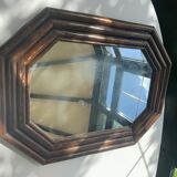 Rectangular mirror frame vintage bamboo 1970 45x59cm