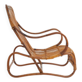 Rattan armchair, 1950s
