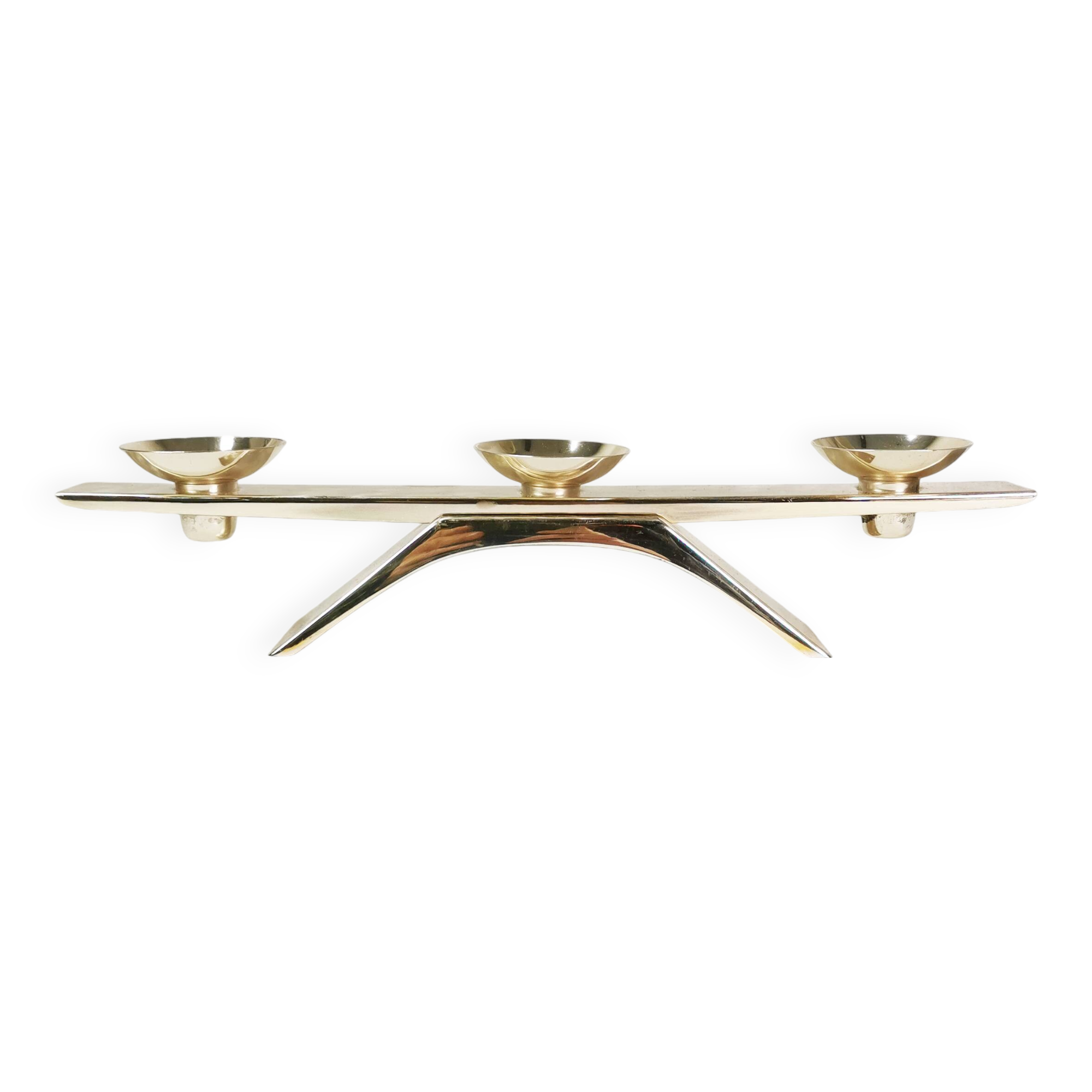 Mid Century Candlestick, WMF, designed by Kurt Radke, 1960s.