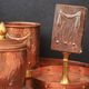 Arts and Crafts Brass And Copper Tray + lot of 4 Pieces
