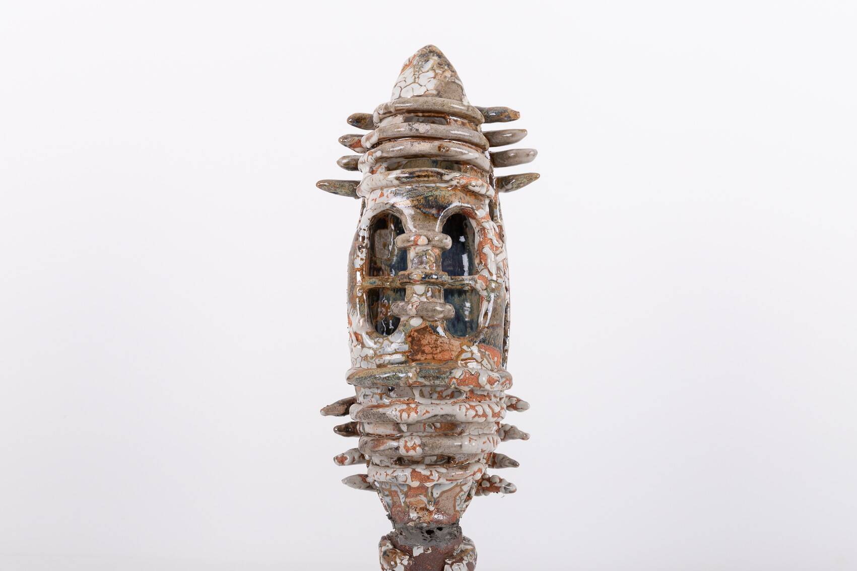 Sicilian glazed ceramic sculpture, unique piece