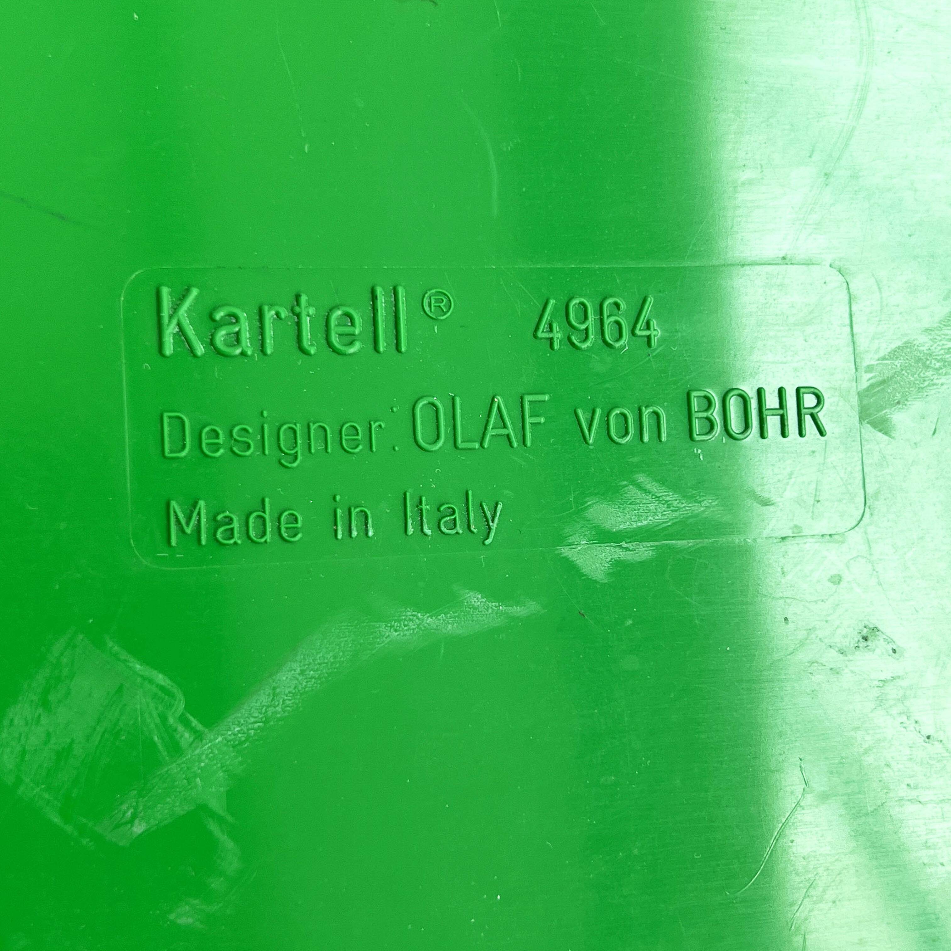 White and green cabinet model “4964” by Olaf Von Bohr for Kartell, 1970
