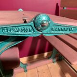 Cast iron and wood school desk