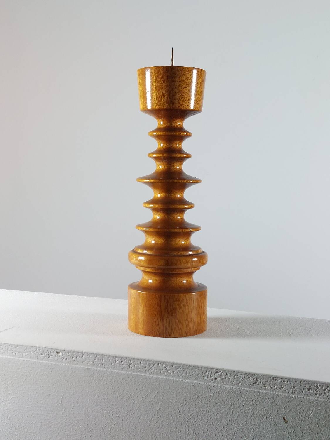 Vintage candle holder in an organic shape from the 1950s.