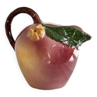 Vintage ceramic pitcher slip Portugal fruit shape