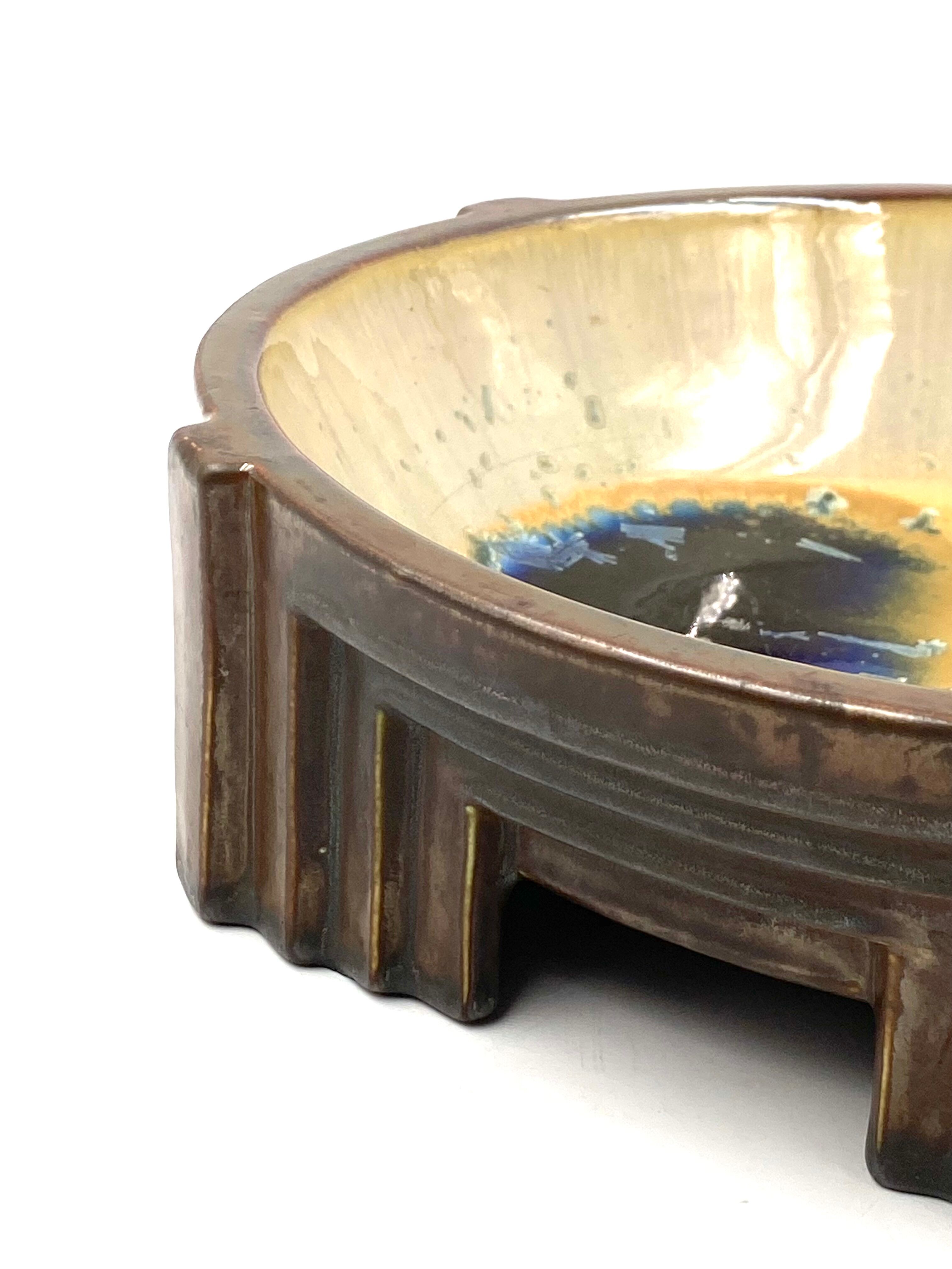 Art Deco ceramic centerpiece, Mougin Freres, Nancy France 1920s