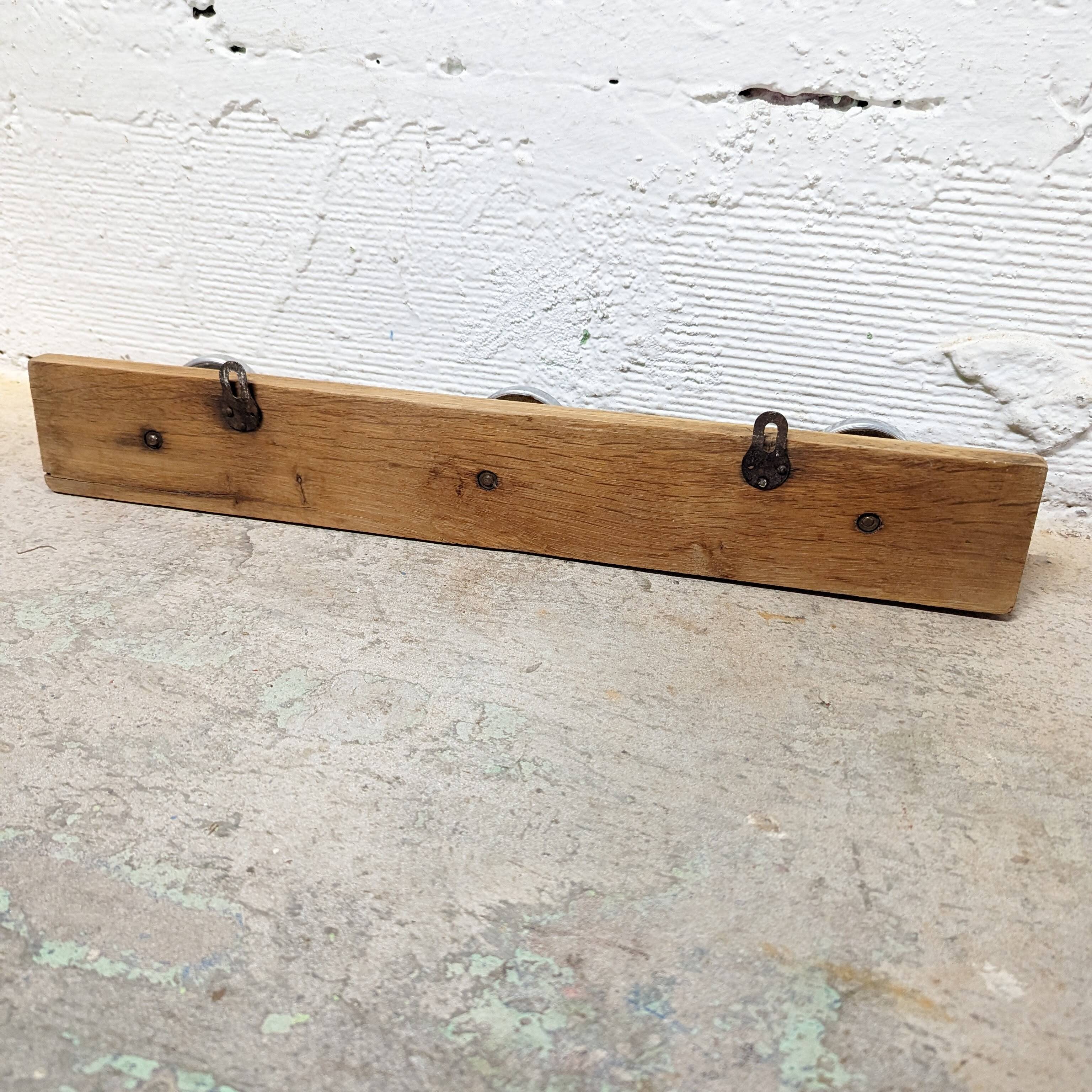 Wood and chrome coat rack