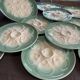 Niderviller sea-green earthenware oyster plates, set of 10 + dish