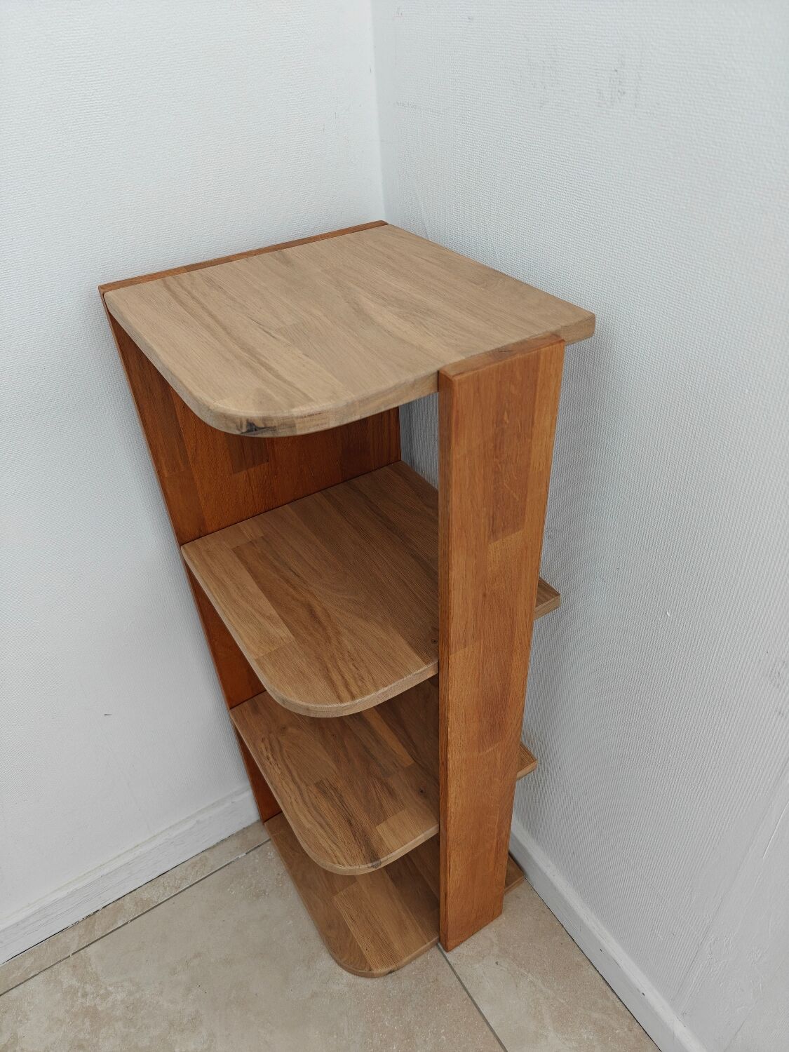 Designer oak shelf – Oak Duo Column