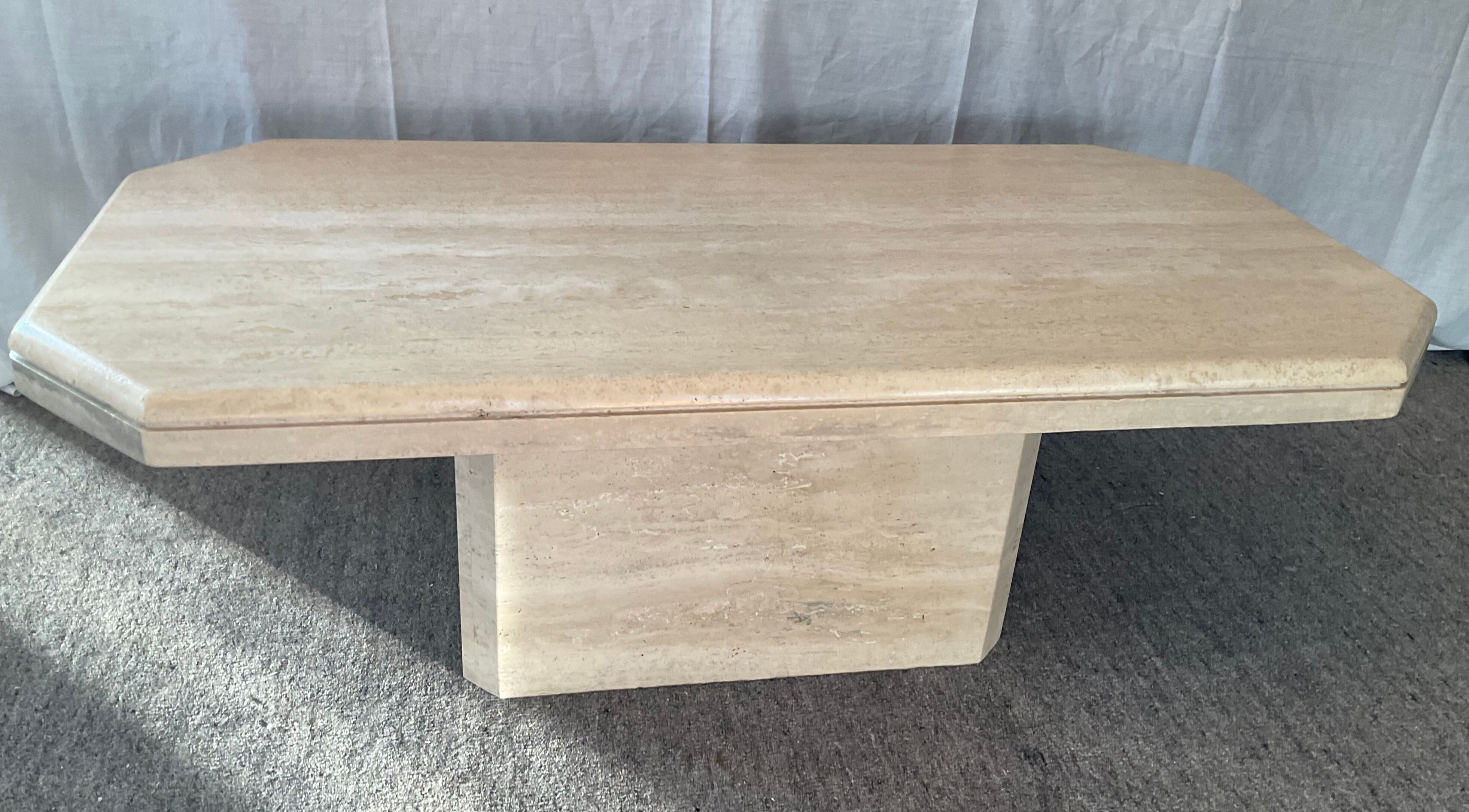 Travertine coffee table from the 70s