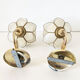 Pair of mother-of-pearl flower sconces