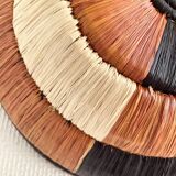 Vintage woven raffia basket