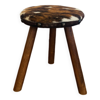 Tabouret peau de vache