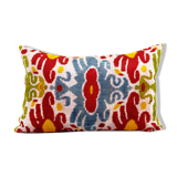 Yellow velvet i̇kat pillow