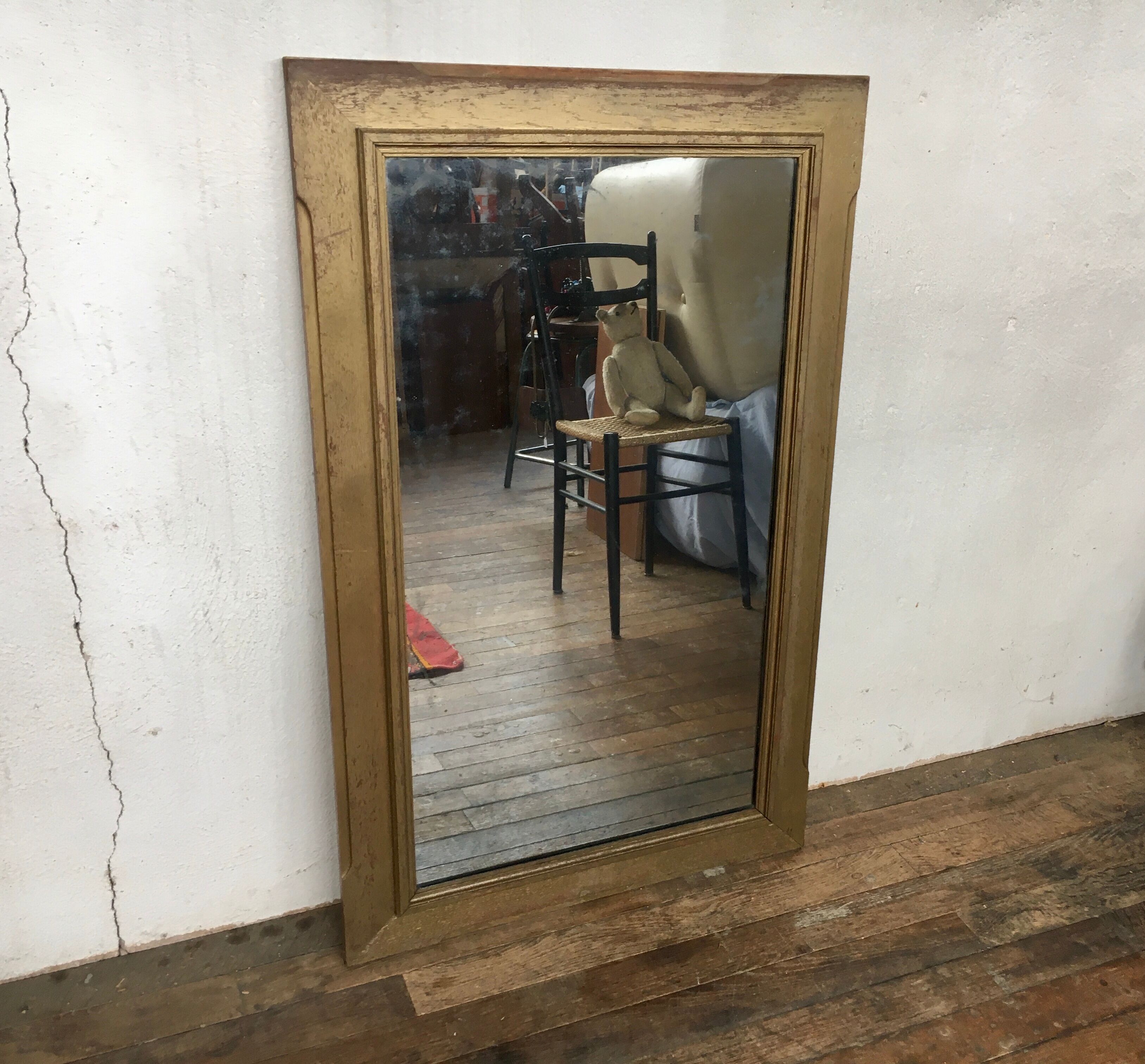 Vintage 1960 gilded wooden mirror