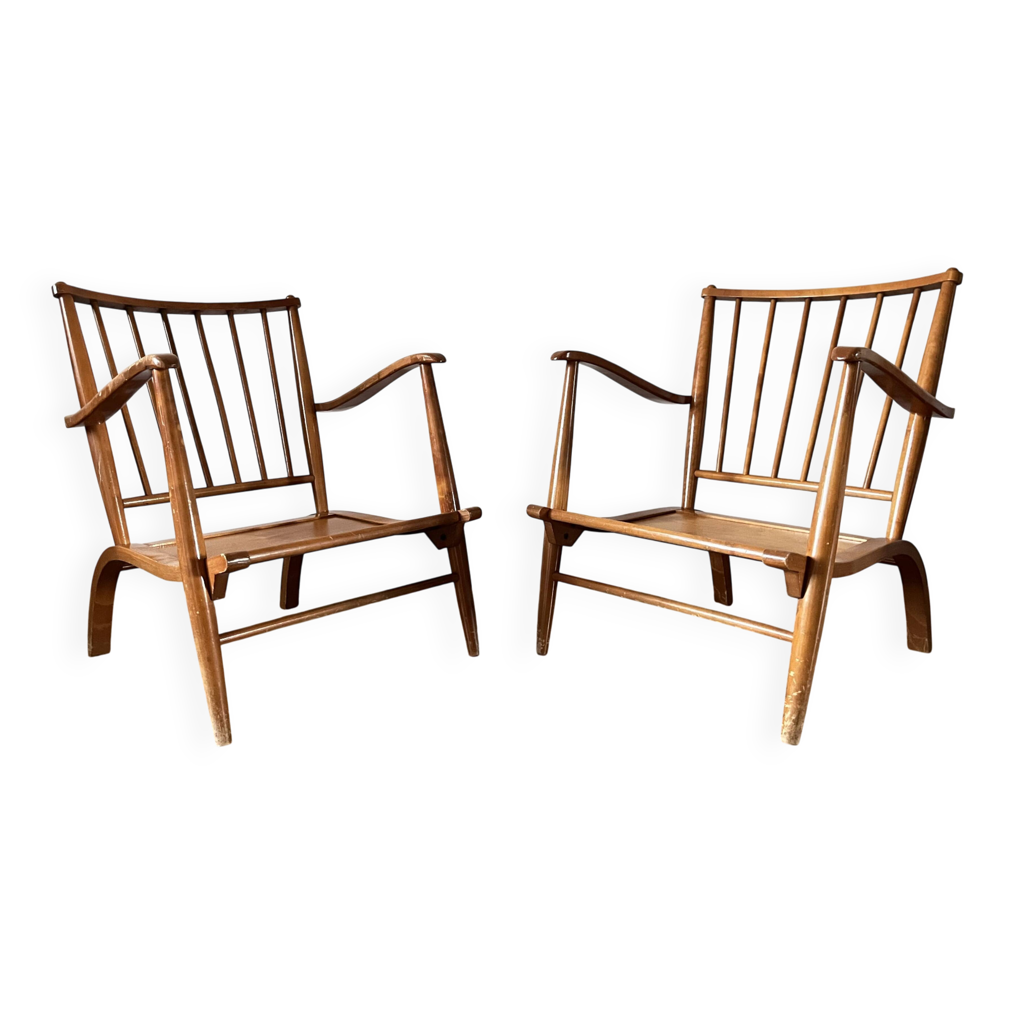 2 vintage Scandinavian armchairs from Ster Gelderland