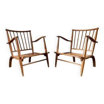 2 vintage Scandinavian armchairs from Ster Gelderland