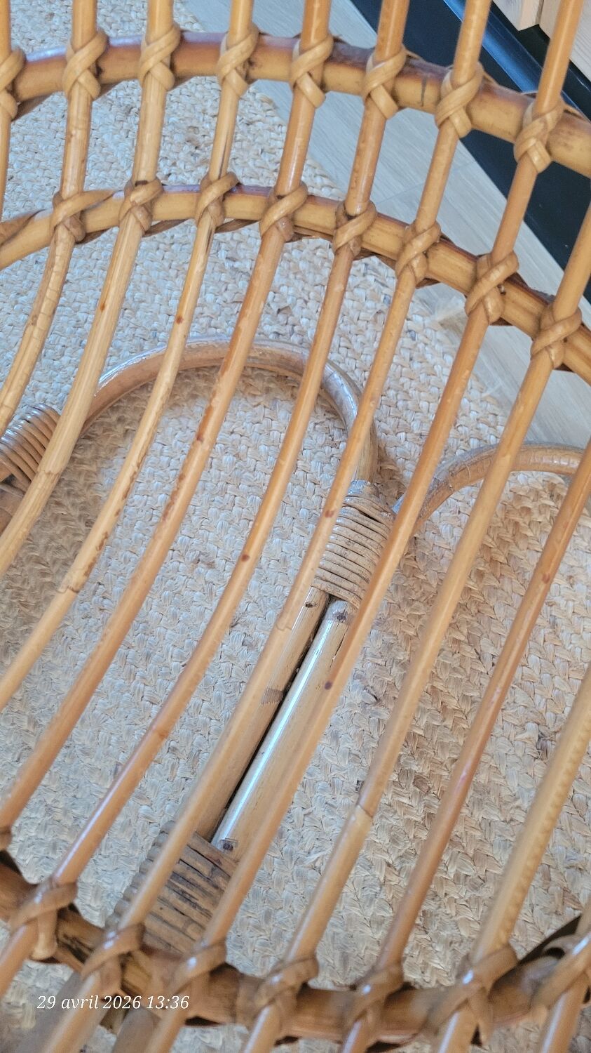 Vintage rattan armchair