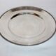 Round table service table tray Silver metal punch WMF