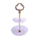 Crafted crystal and brass servant display