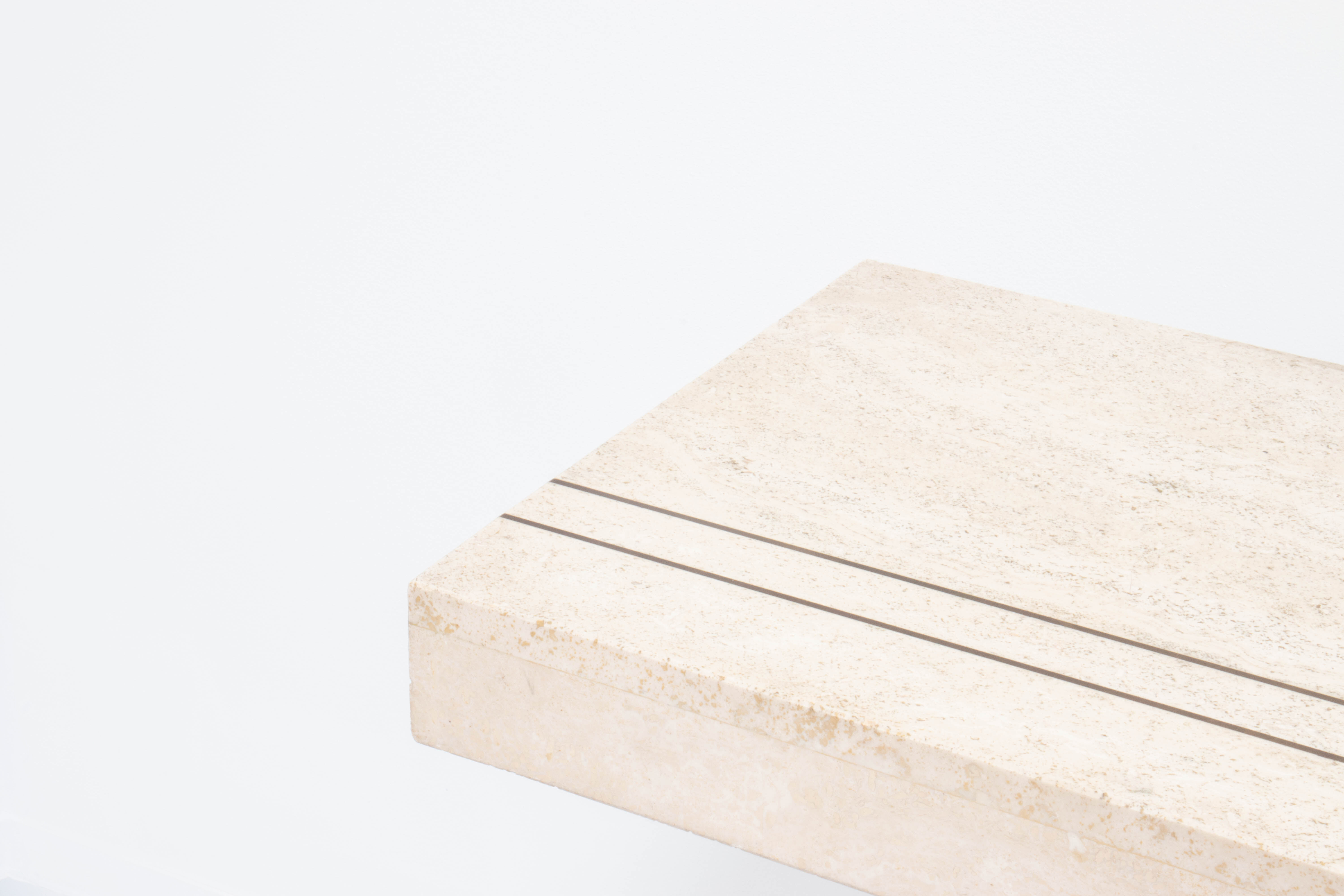 Vintage travertine console table