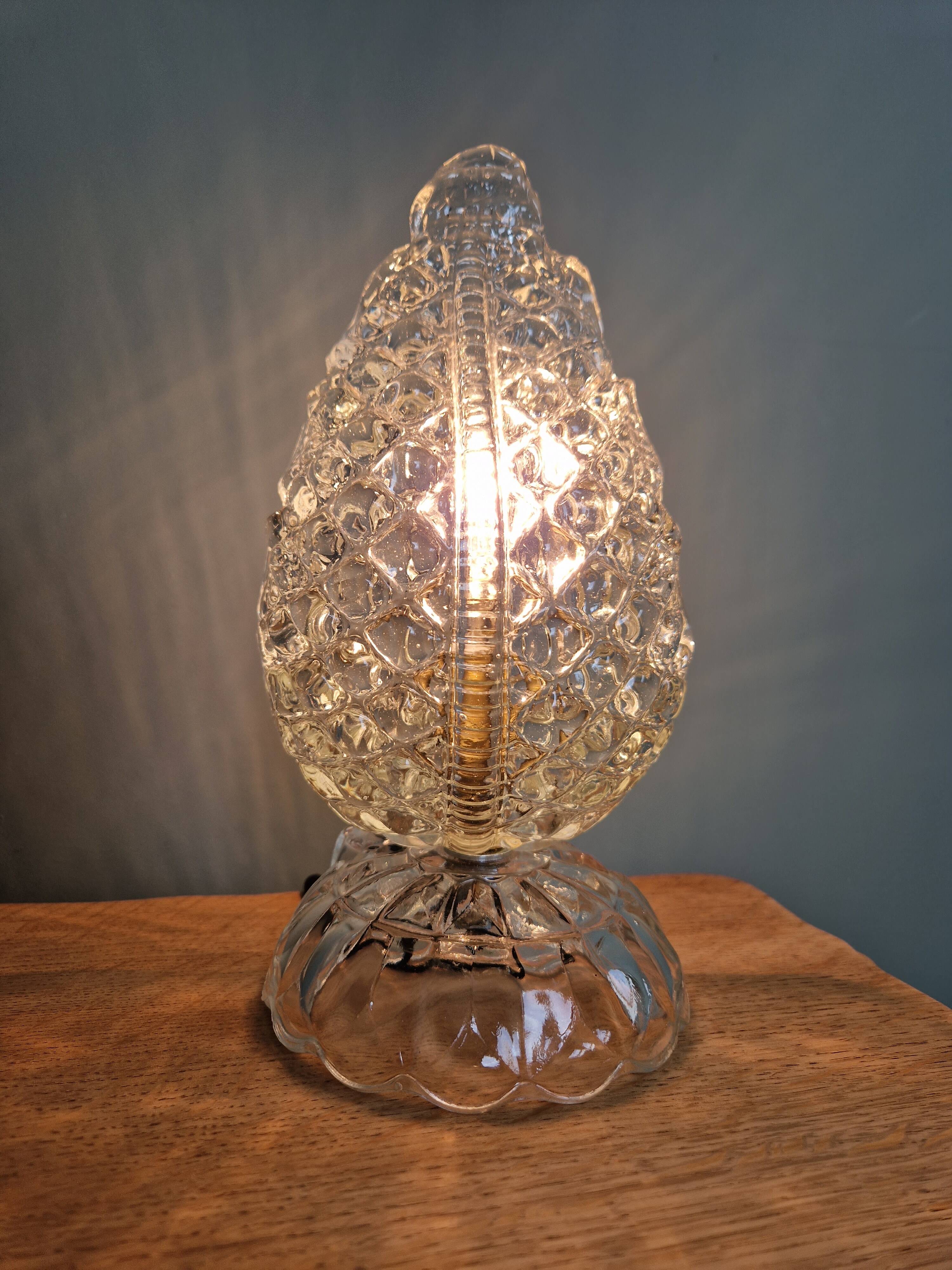 Murano glass table lamp, Barovier & Toso, 1950s