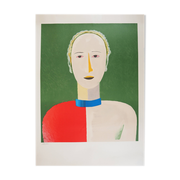 Kasimir Malevich: Smiling portrait, signed lithograph (Mourlot)