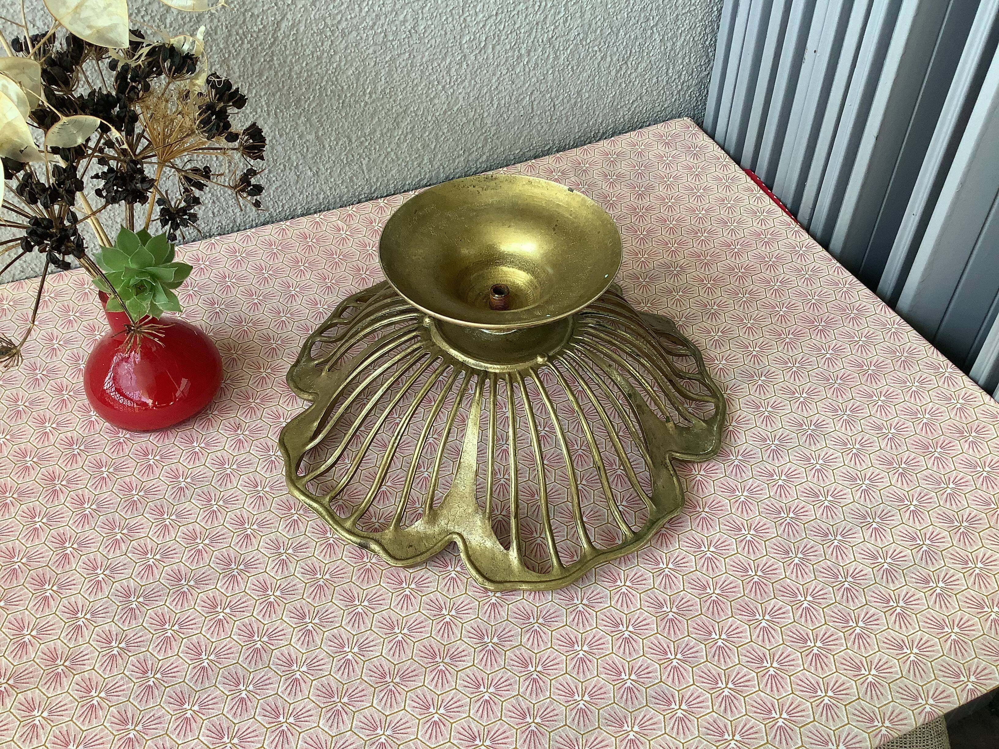 Art Nouveau openwork brass cut