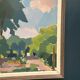Original Swedish Oil on Canvas – “Garden” by Richard Björklund – Signed