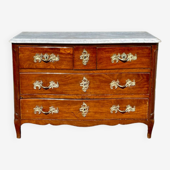 Commode d’Époque Louis XV en Acajou Signée Pierre Roussel, XVIIIe