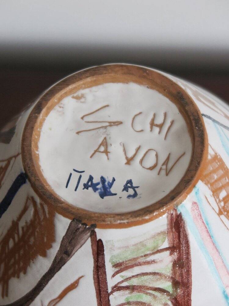 Italian Ceramic Vase by Elio Schiavon, 50s