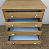 Commode en chêne 4 tiroirs