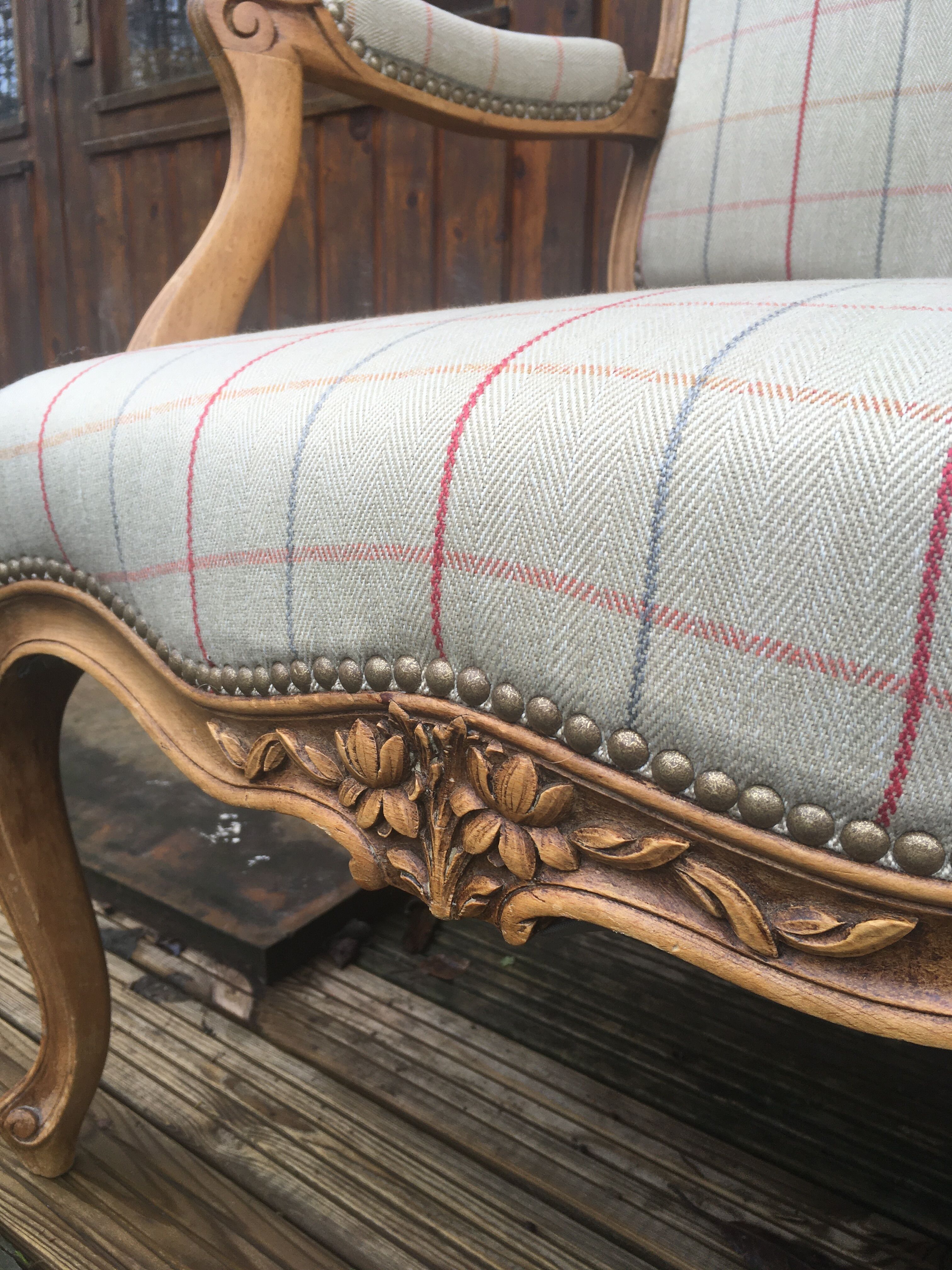 Pair of re-tapised Louis XV convertible chairs