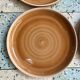 4 flat plates in stoneware