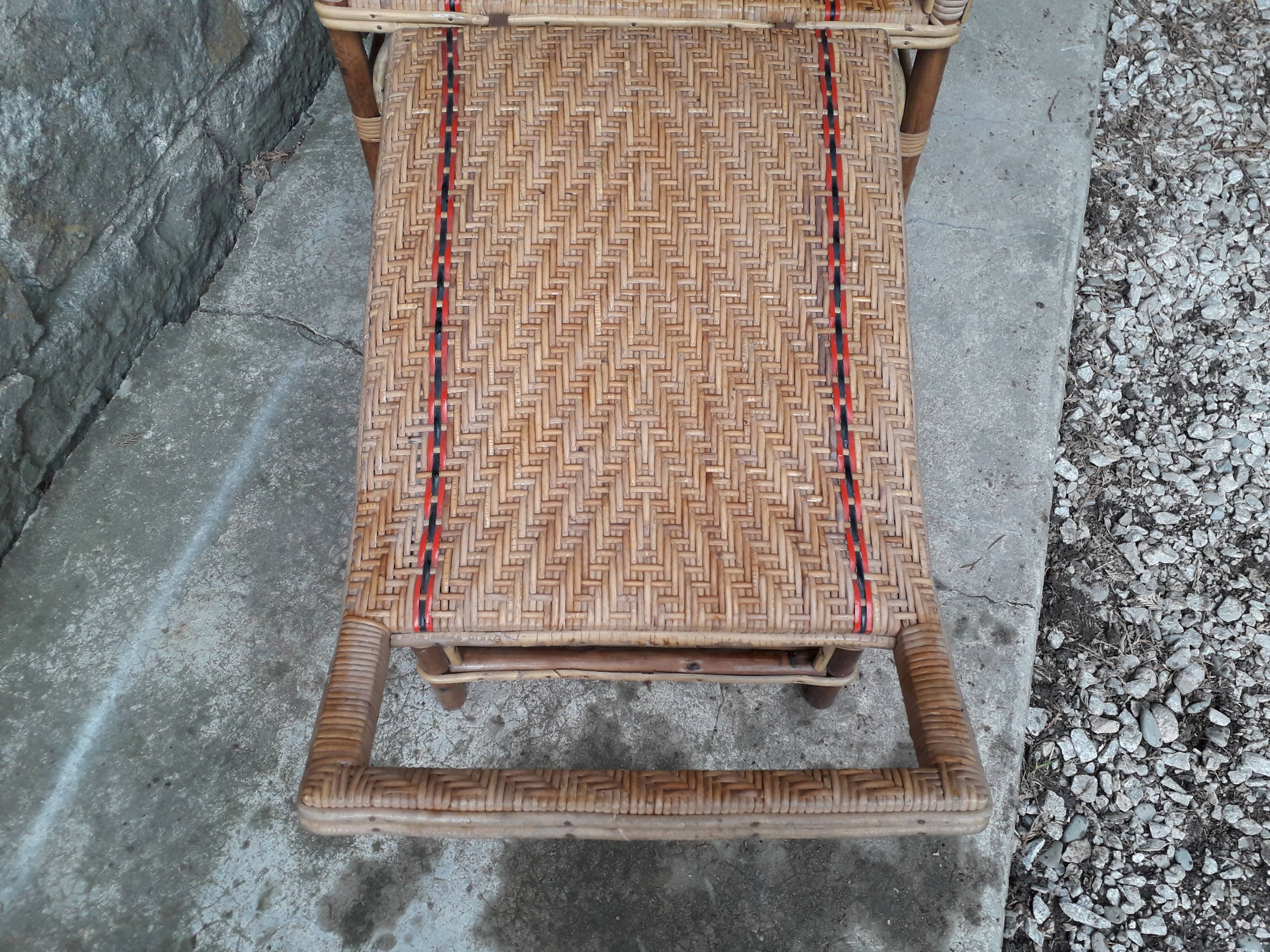 Rattan long chair