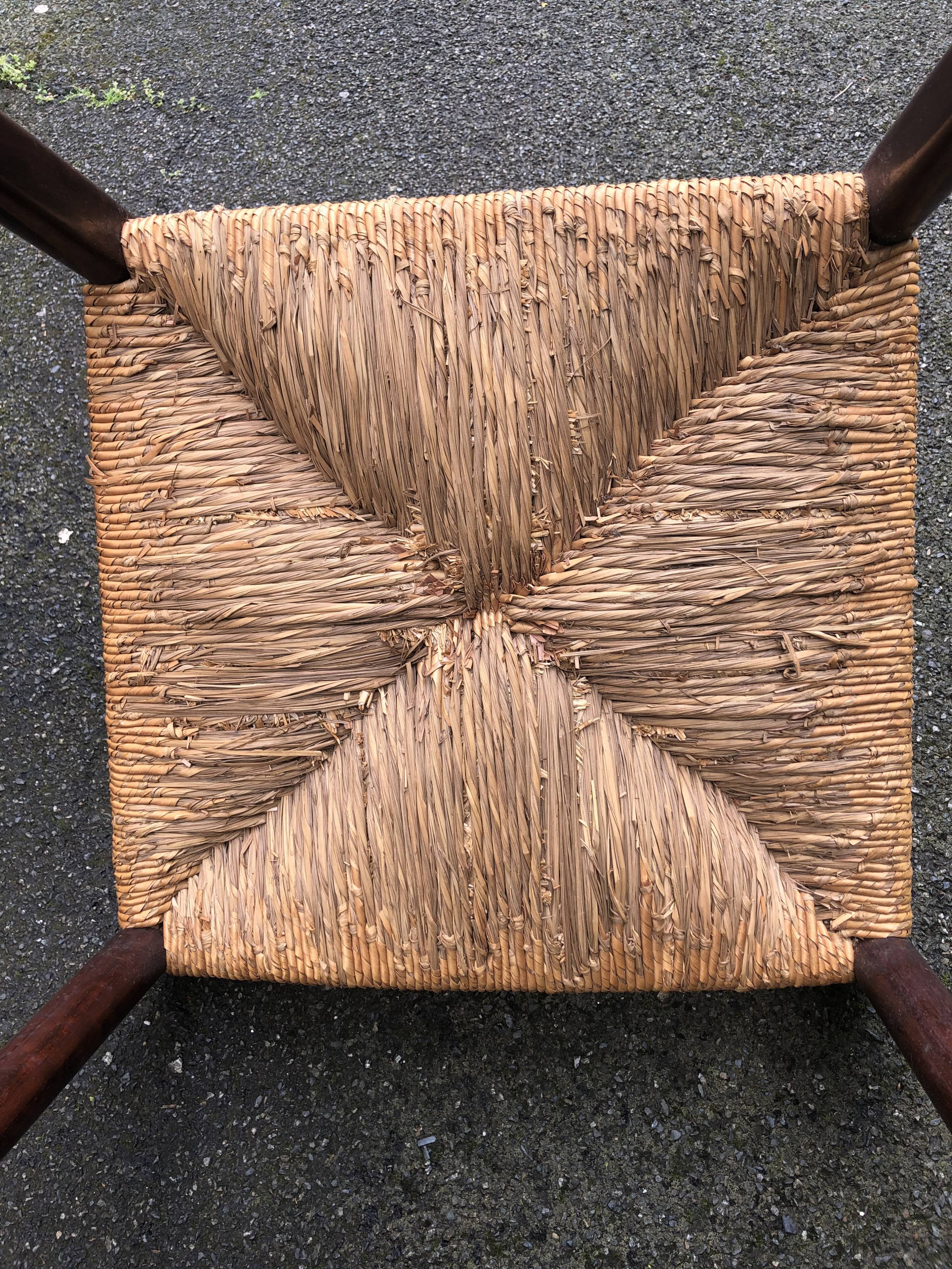 6 wooden and straw chairs, Scandinavian design Cees Braakman for Pastoe, 1960