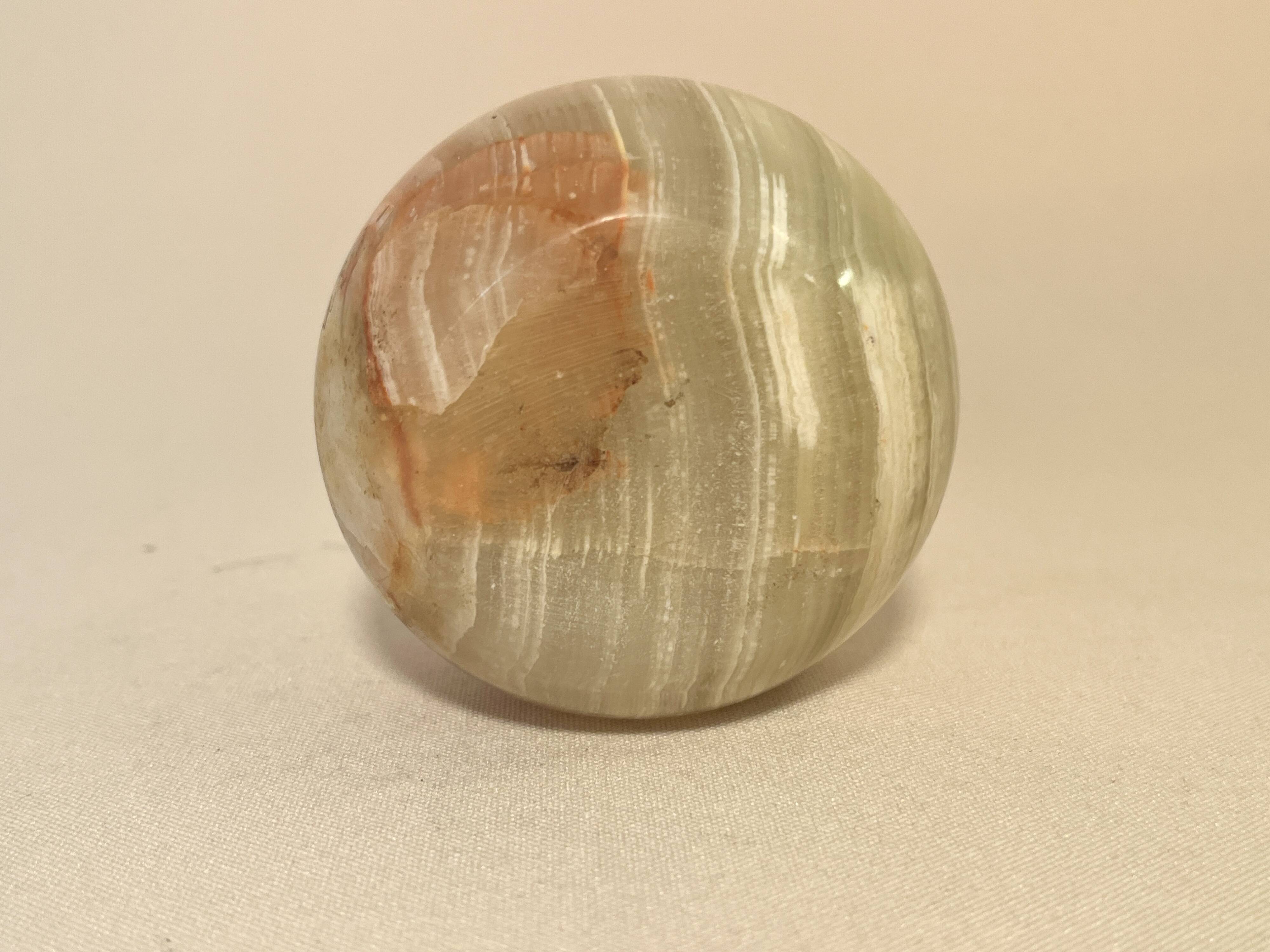 Vintage brown green onyx round candle holder 1070 tealight holder