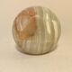 Vintage brown green onyx round candle holder 1070 tealight holder