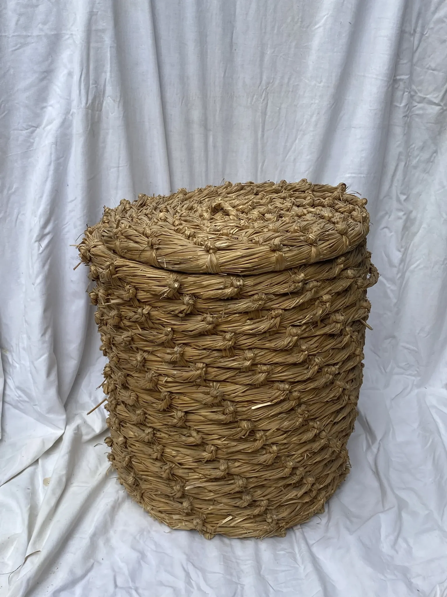 Grand panier paille vintage