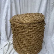Grand panier paille vintage