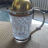 Table lighter 1950/1960 crystal and bronze