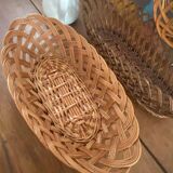 3 matching wicker bread baskets.