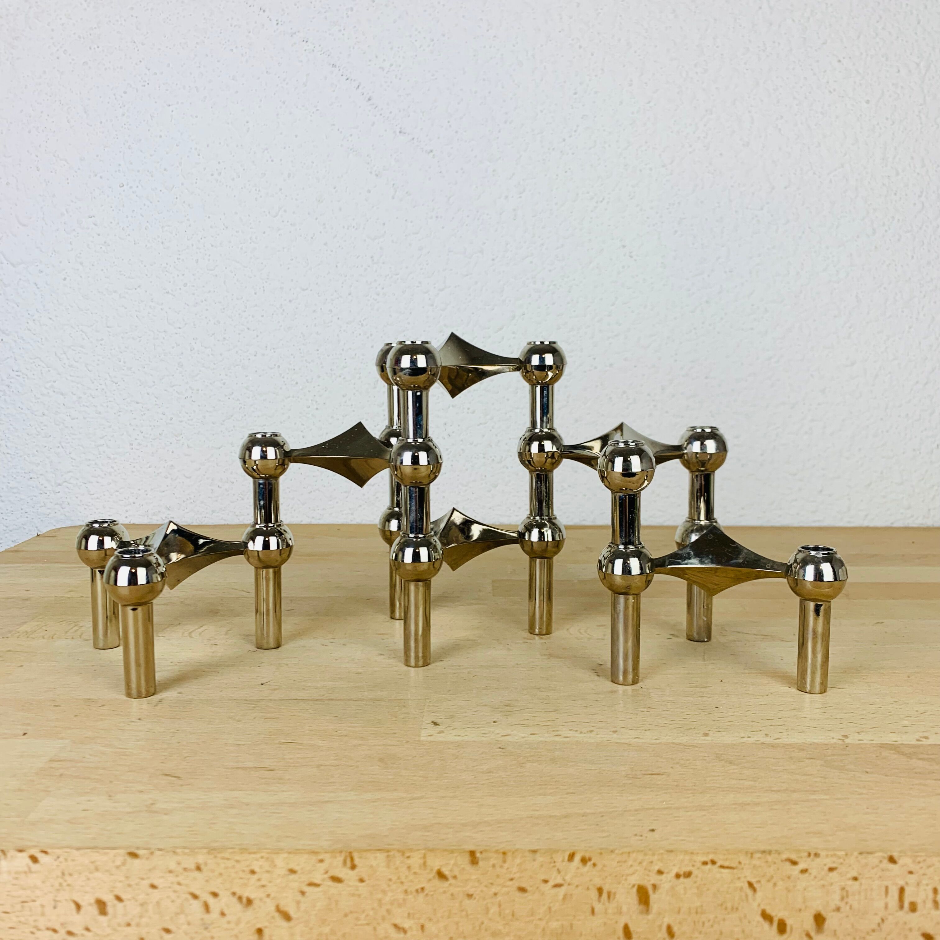6 candle holders Hans Nagel and Werner Stoff 60s