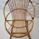 Rattan desk and chair